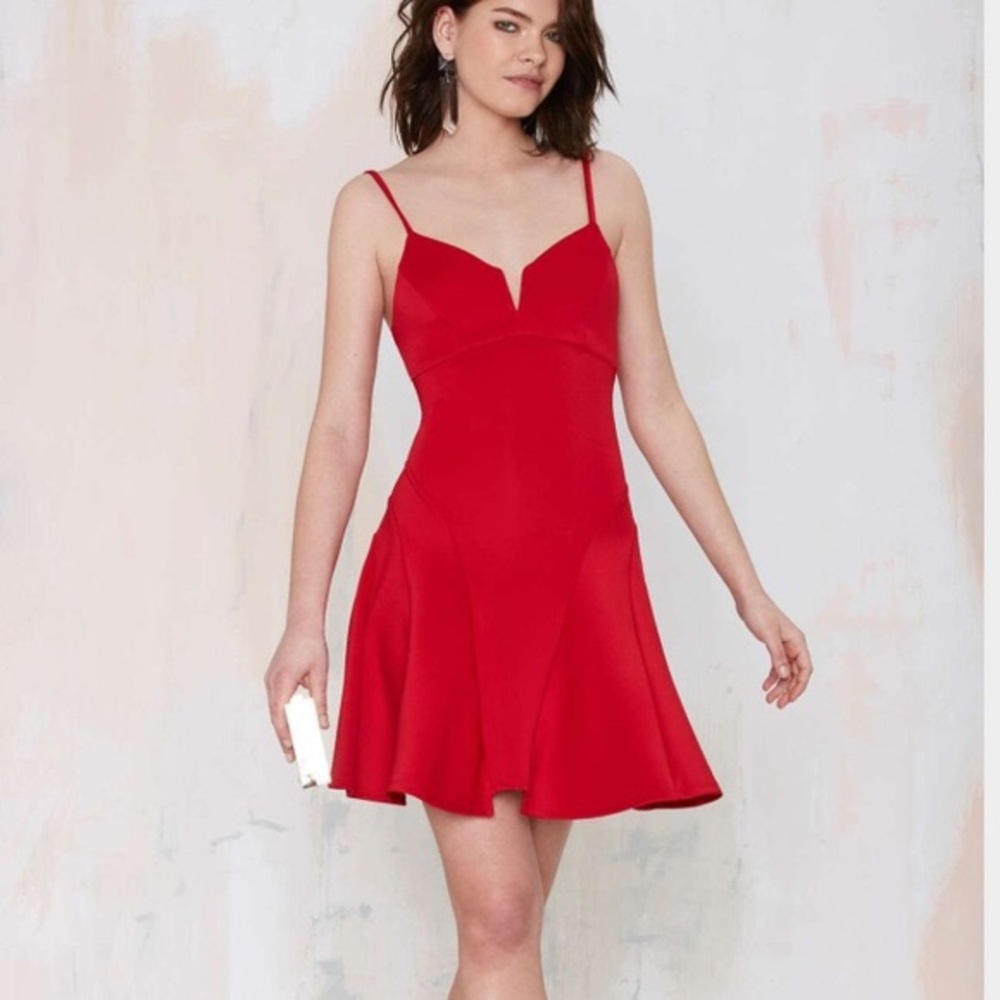 Red Nast Gal dress